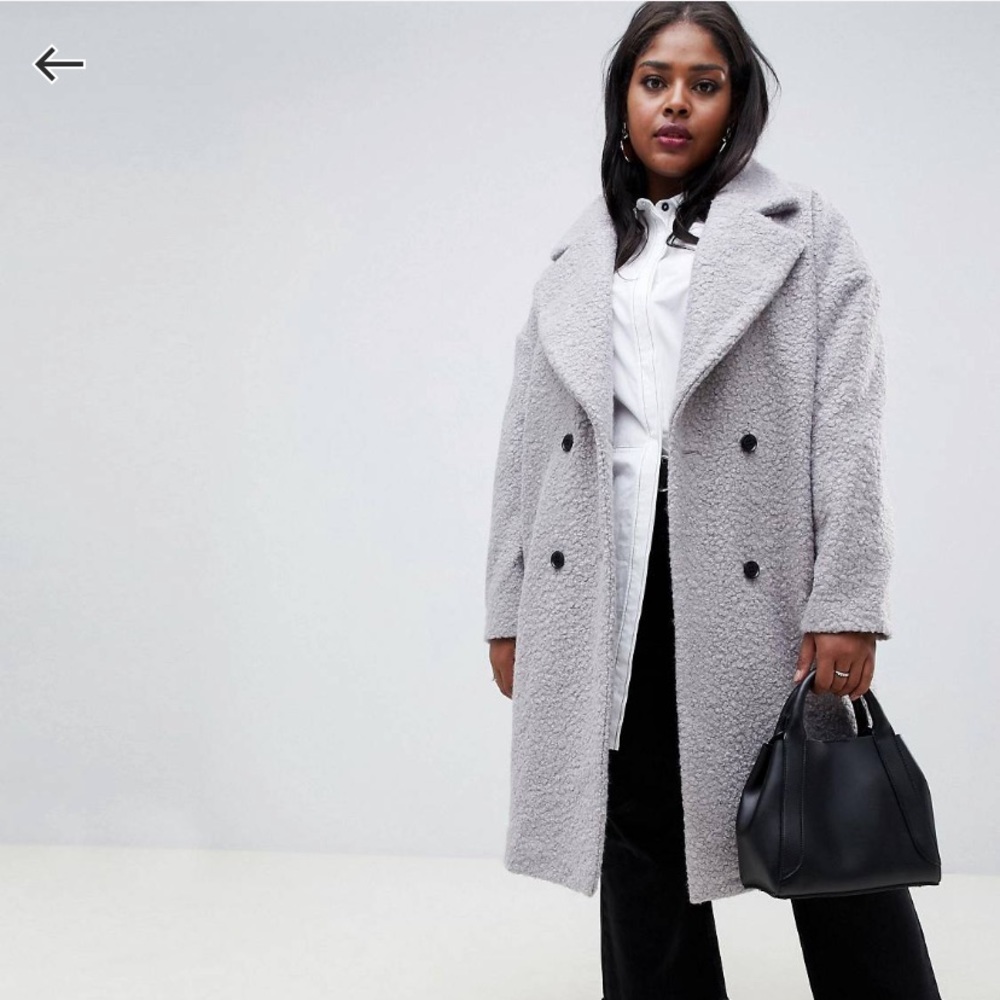 Asos oversized wool grey coat